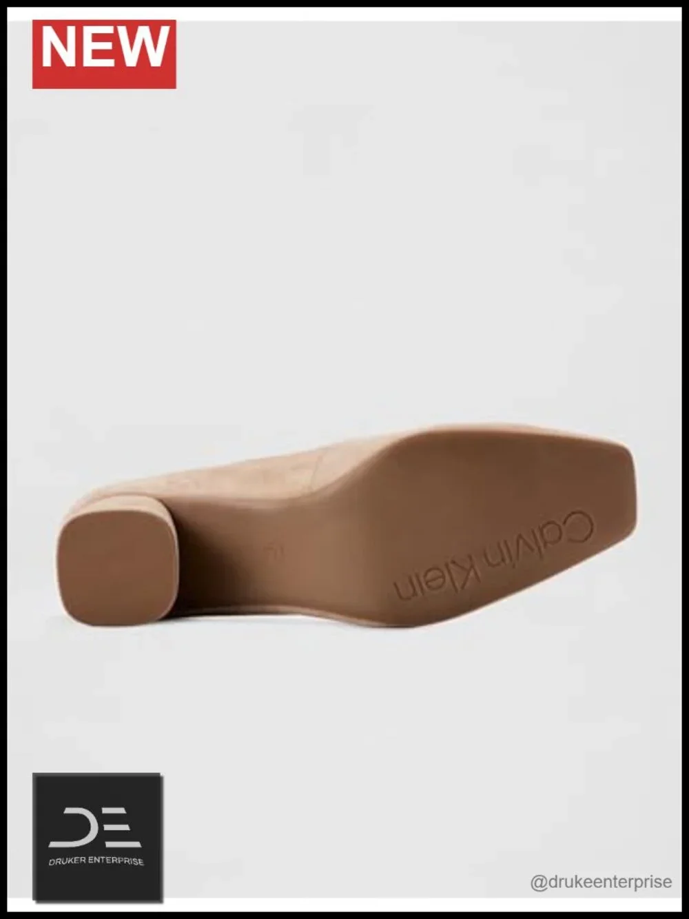 Suede Square Toe Block Heel Pumps Slip On 2.83
